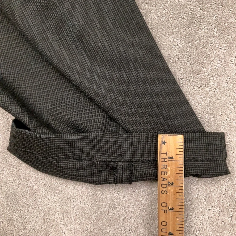 Jos. A. Bank Suit Men 42R 36W28L Olive Green Glen Plaid Double Breasted Classic